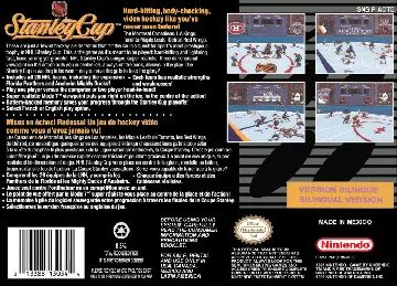 NHL Stanley Cup (USA) (En,Fr) box cover back